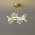 Bain Flying Flowers Chandelier ? 19.7″ x H 6.3″ / Dia 50cm x H 16cm / Gold & Transparent / Warm Light Chandelier