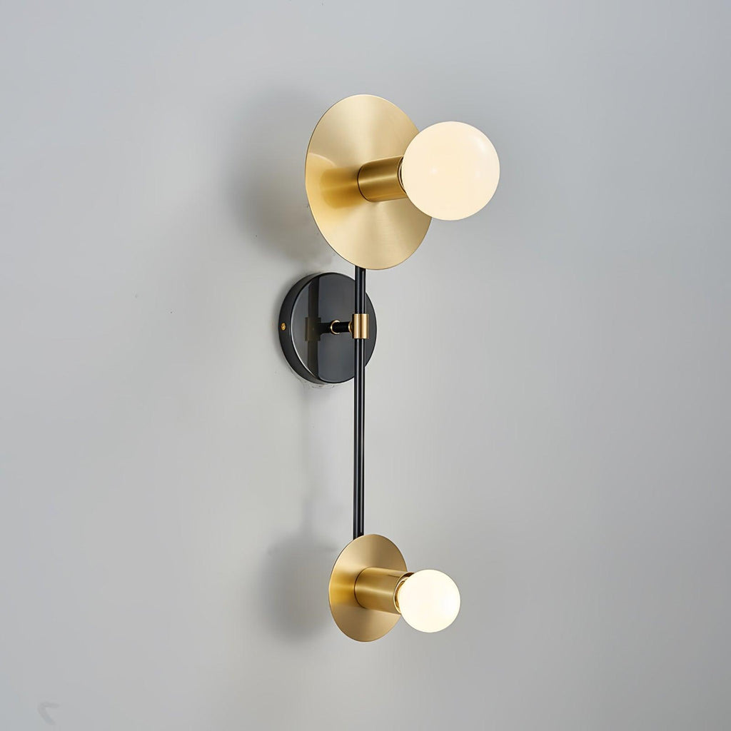 Balance Scale Wall Light ∅ 7.1″ x H 19.7″ / Dia 18cm x H 50cm / Gold & Black Wall lamp