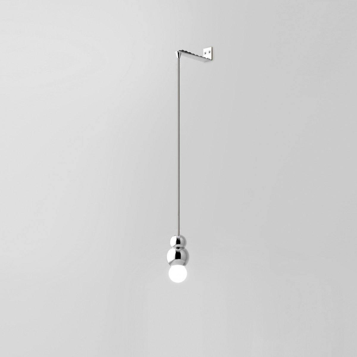 Ball Series Wall Light ? 3.14″ x H 5.03″ / Dia 8cm x H 12.8cm / Chrome / Suspension Rod Wall lamp