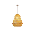 Bamboo Spiral Pendant Lamp ∅ 13.4″ x H 14″ / Dia 34cm x H 38cm / Natural bamboo Pendant light