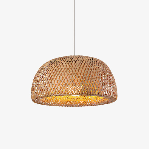 Bamboo Braided Pendant Lamp ∅ 11.8″ x H 6.7″ / Dia 30cm x H 17cm / Natural material color Pendant light