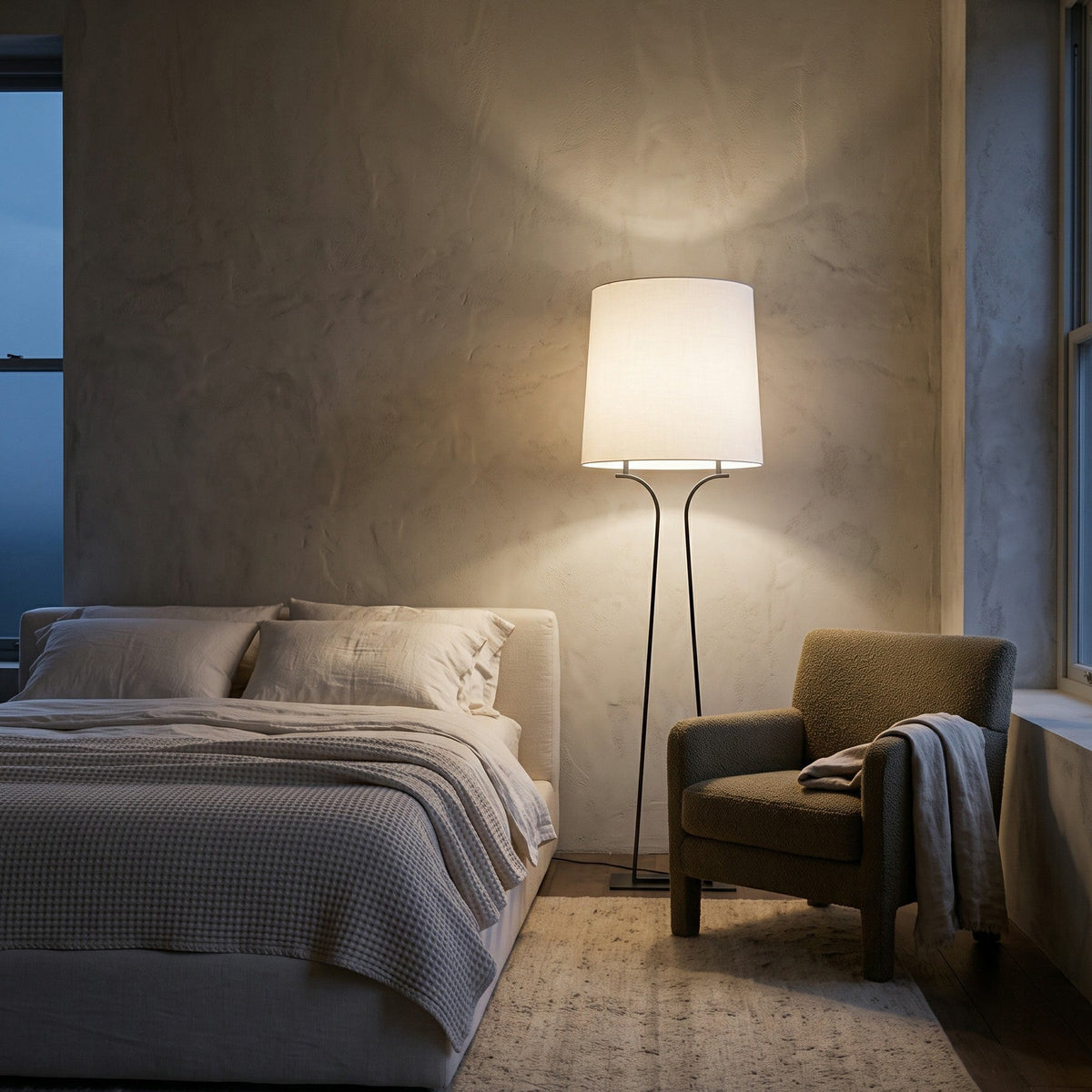 Bandera Stainless Steel Floor Lamp