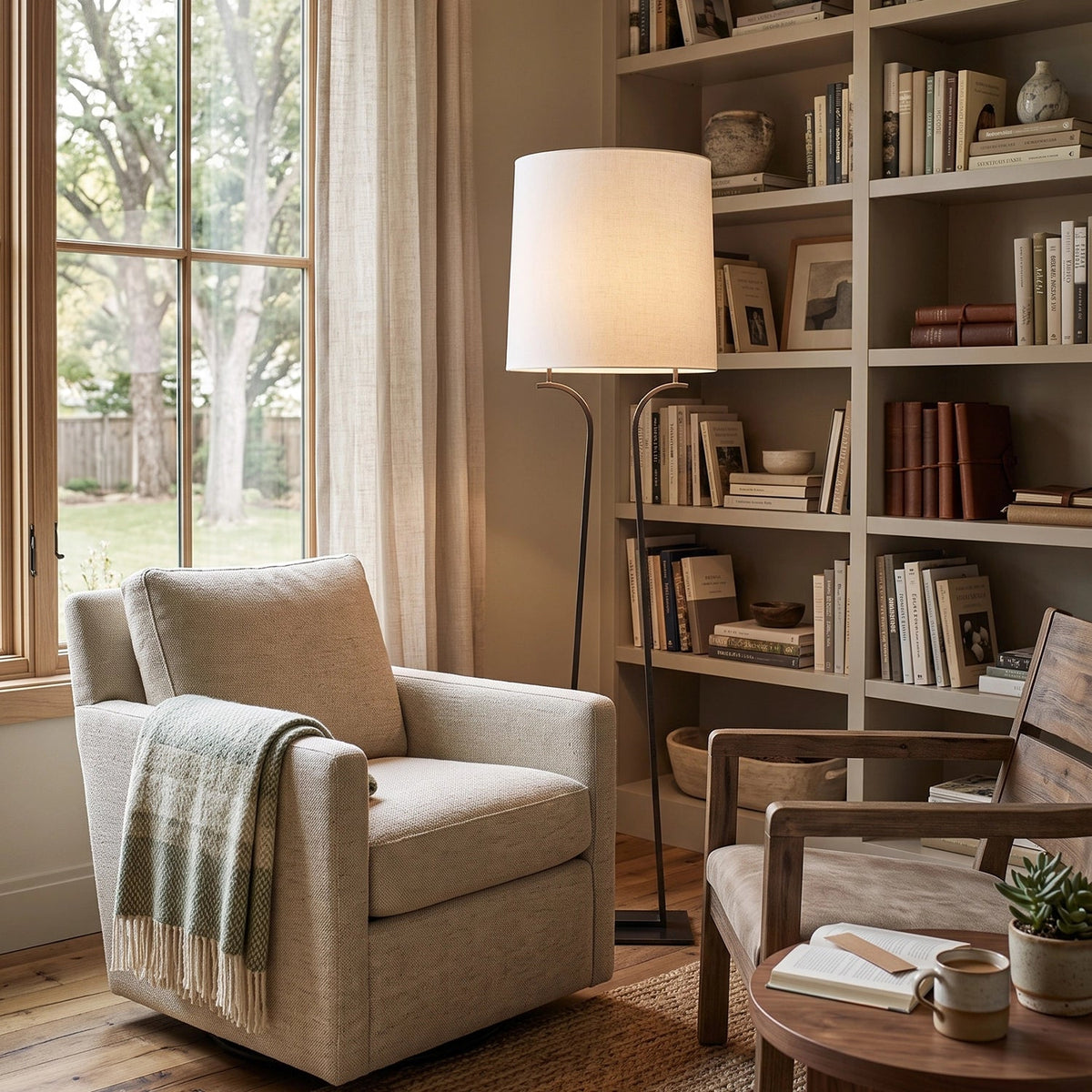 Bandera Stainless Steel Floor Lamp
