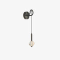Barletta Crystal Wall Lamp ∅ 4.7″ x H 27.6″ / Dia 12cm x H 70cm / Black & Clear / Warm Light Wall lamp