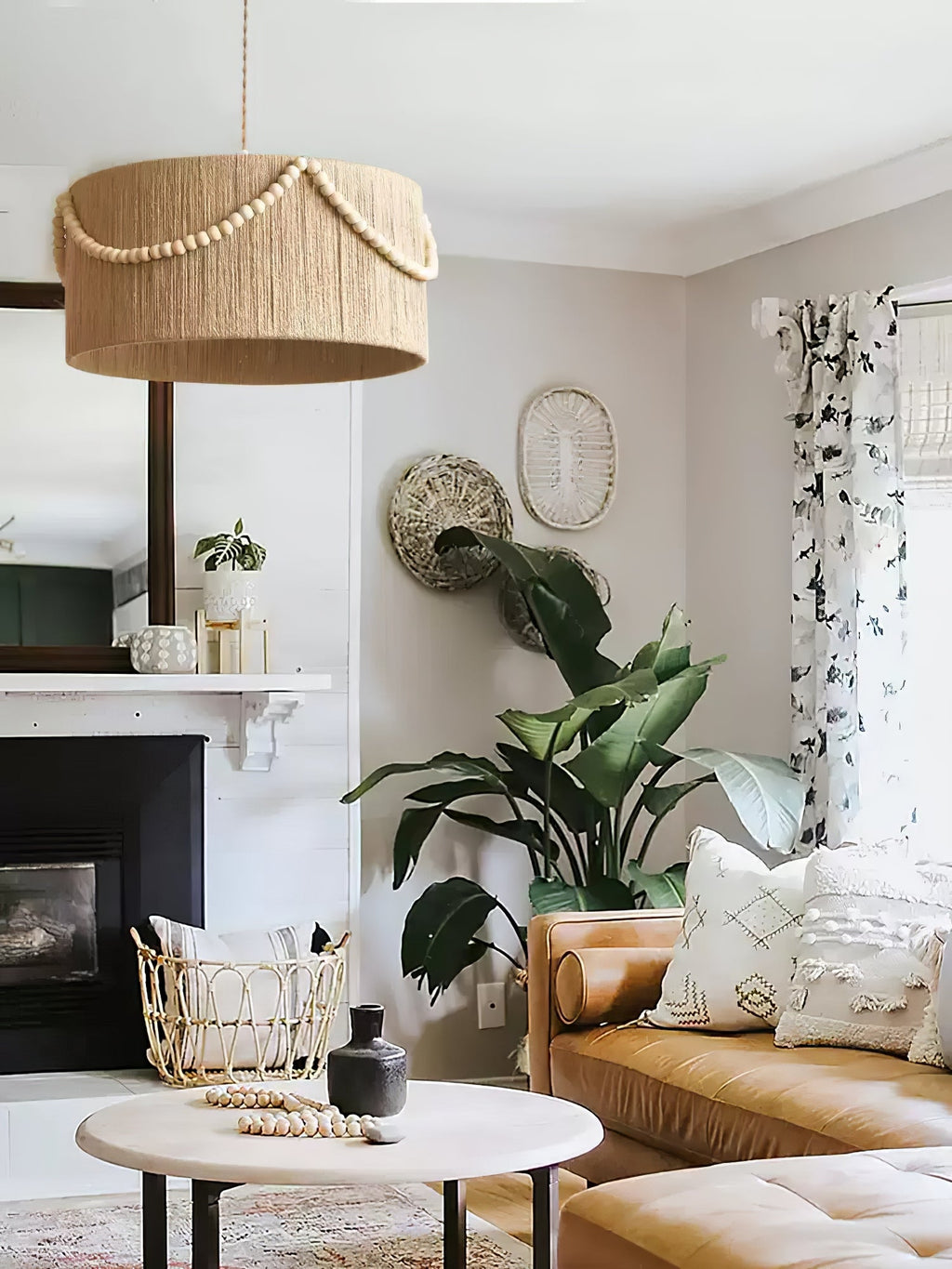 Beaded Boho Pendant Lamp