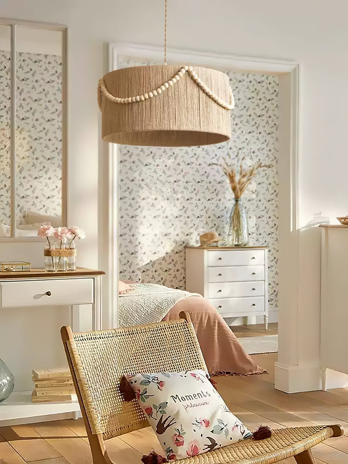 Beaded Boho Pendant Lamp