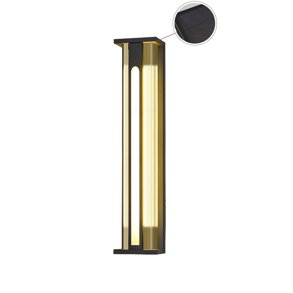 Bellamy Flair Outdoor Wall Lamp L 6.3″ x W 4.7″ x H 31.5″ / L 16cm x W 12cm x H 80cm / Model B: Solar-Powered Version