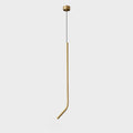 Bending Line Pendant Lamp ∅ 1.2″ x H 35.4″ / Dia 3cm x H 90cm (Single bend) / Gold / Warm Light Chandelier