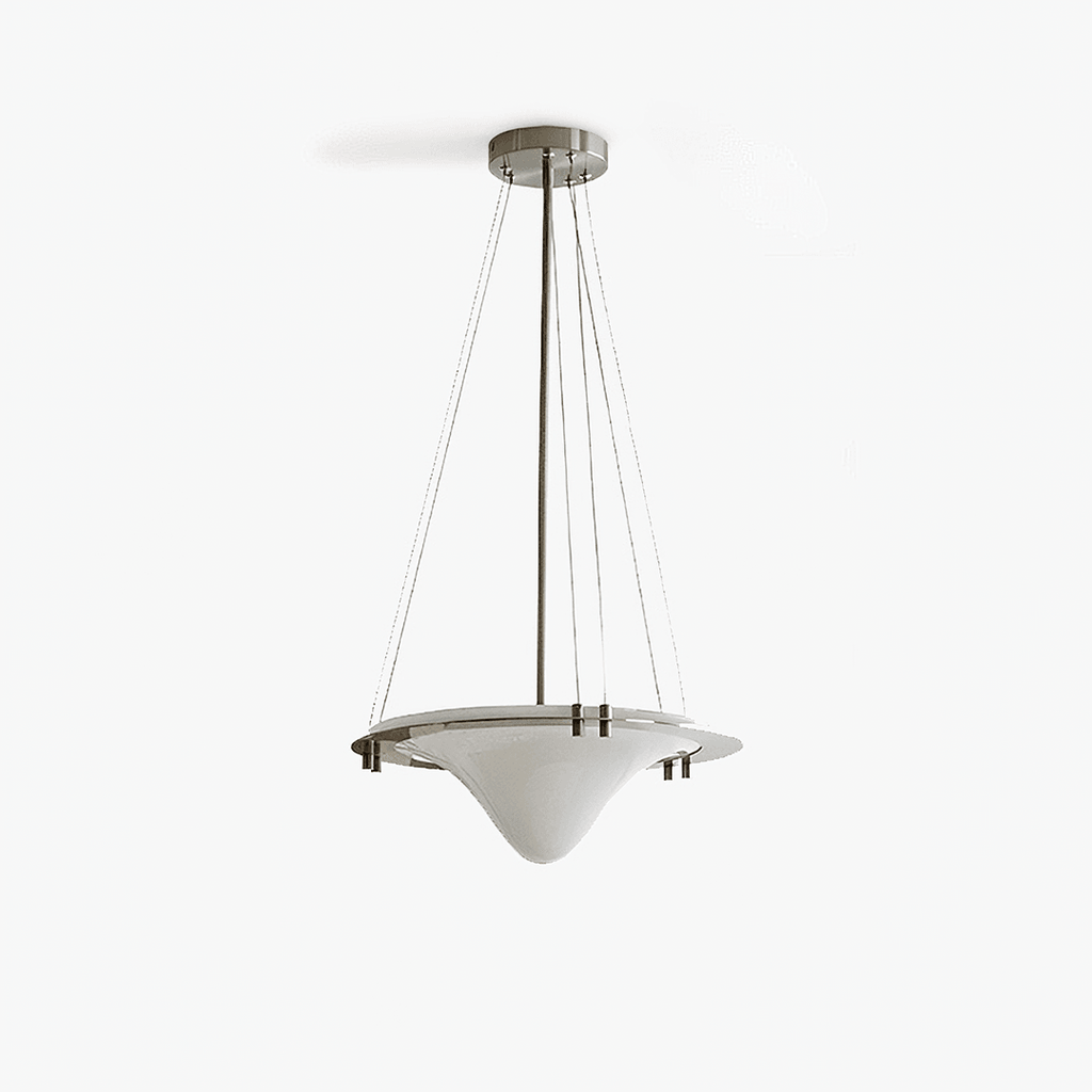Bento Pendant Lamp ∅ 18.1″ x H 6.3″ / Dia 46cm x H 16cm / Chrome Pendant light