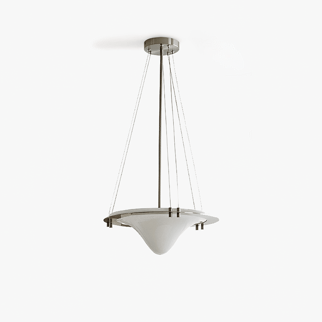 Bento Pendant Lamp ∅ 18.1″ x H 6.3″ / Dia 46cm x H 16cm / Chrome Pendant light