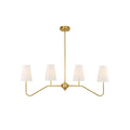 Granteau Chandelier 4 Heads ? 39.4″ x H 19.7″ / Dia 100cm x H 50cm / Brass & White Chandelier