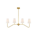 Granteau Chandelier 4 Heads ? 39.4″ x H 19.7″ / Dia 100cm x H 50cm / Brass & White Chandelier