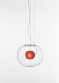 Pearl Pendant Light ∅ 11.8″ x H 10.2″ / Dia 30cm x H 26cm / Clear + Red Pendant light