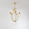 Crystal Birdcage Chandelier 5 Heads Φ 24.4″ x H 37.4″ / Dia 62cm x H 95cm / Gold & Clear Chandelier