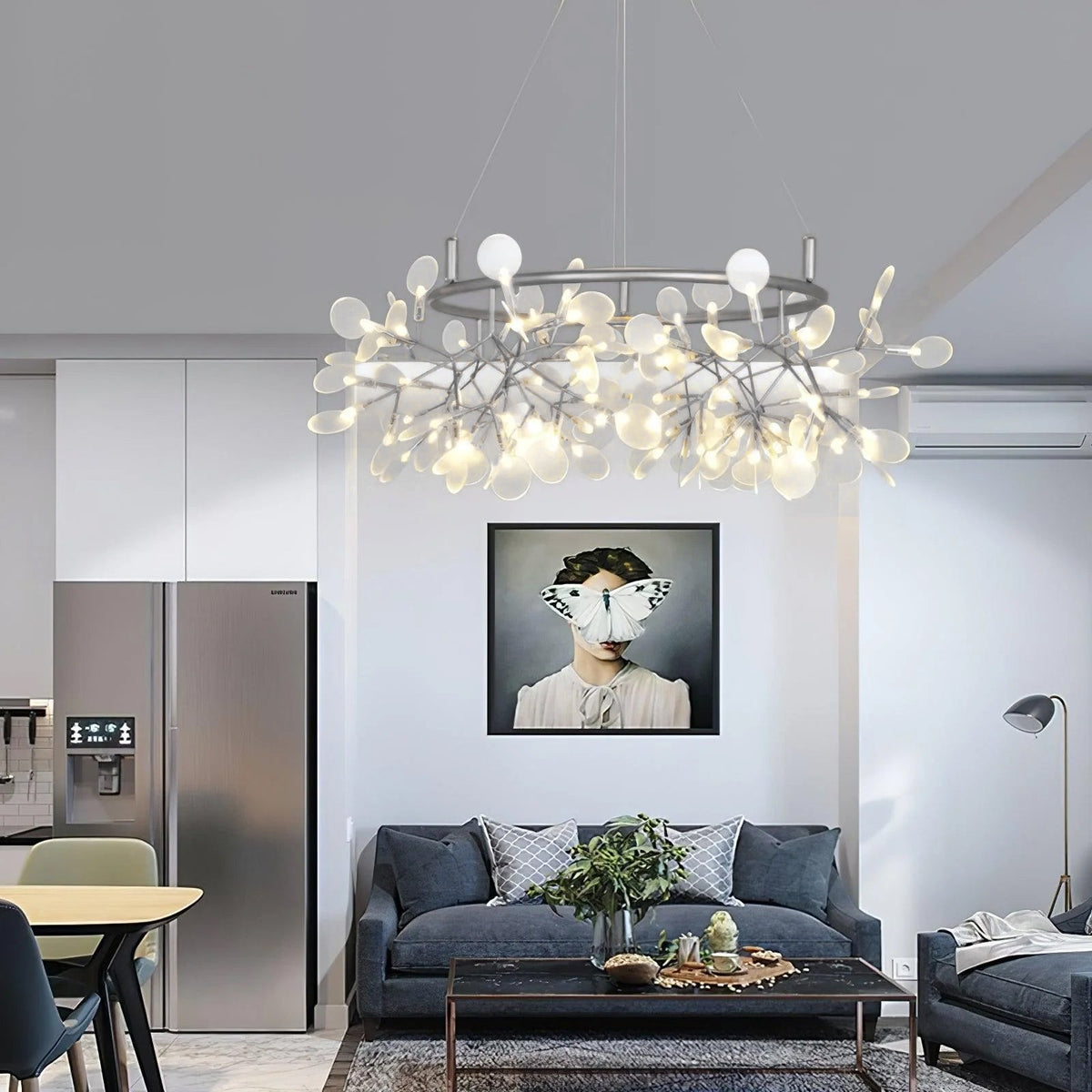 Black Big O Firefly LED Chandelier Chandelier