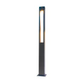 Pole Outdoor Post Garden Light L 7.9″ x W 3.9″ x H 118.1″ / L 20cm x W 10cm x H 300cm Set of 4 / Black / Warm Light