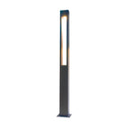 Pole Outdoor Post Garden Light L 7.9″ x W 3.9″ x H 118.1″ / L 20cm x W 10cm x H 300cm Set of 4 / Black / Warm Light