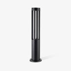 Black Cylindrical Garden Outdoor Light with Solar Panel Floor lamp