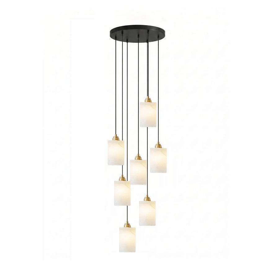 Blocavelle Alabaster Block Spiral Chandelier