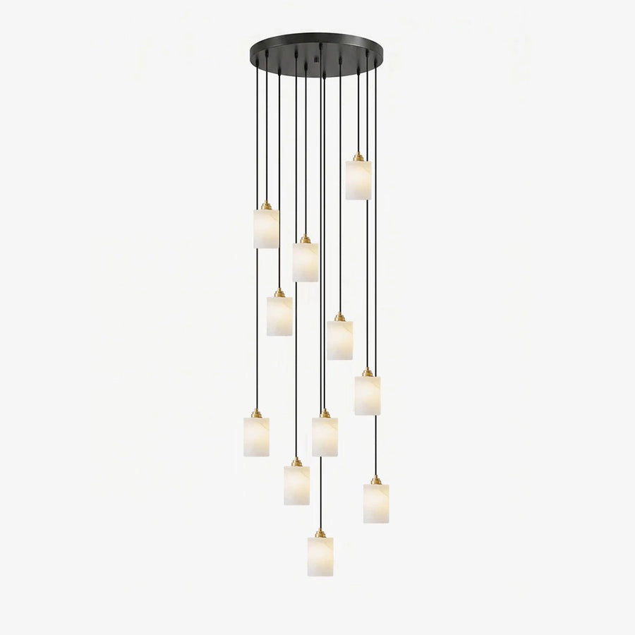 Blocavelle Alabaster Block Spiral Chandelier
