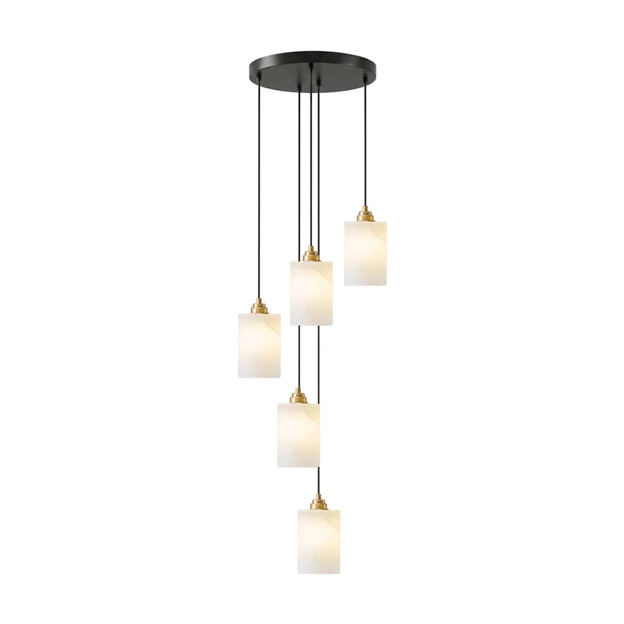 Blocavelle Alabaster Block Spiral Chandelier