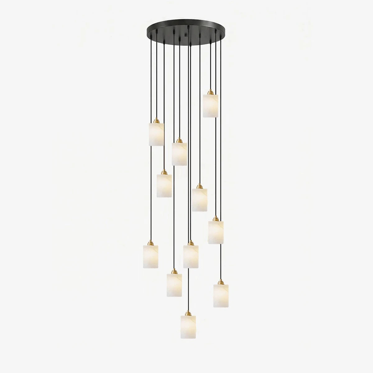 Blocavelle Alabaster Block Spiral Chandelier