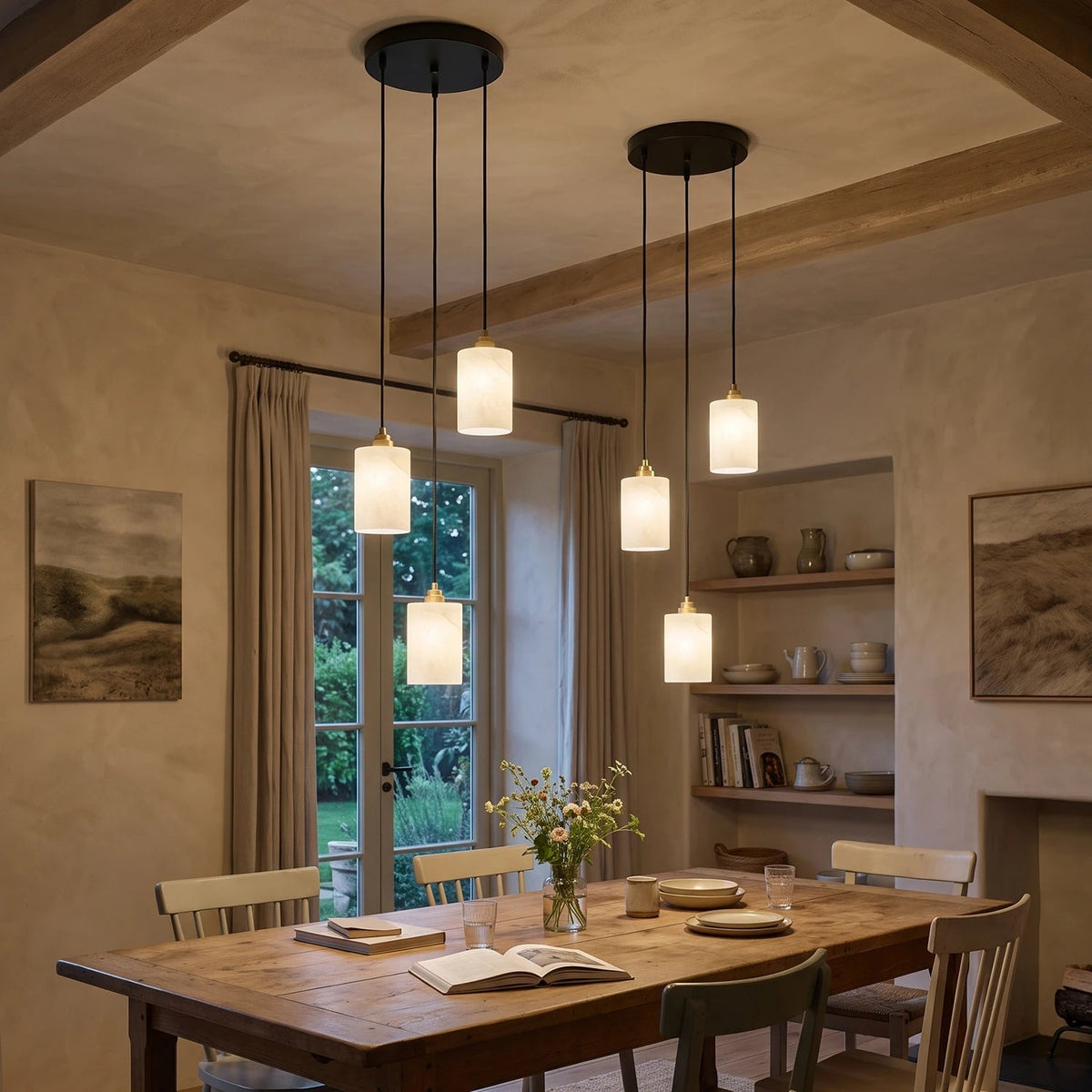 Blocavelle Alabaster Block Spiral Chandelier