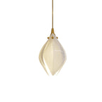 Ceramic Flower Pendant Light 1 head Round Canopy ∅ 4.7″ / ? 4.7″ / Brass & White Pendant light