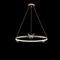 Blue Butterfly Chandelier ∅ 11.8″ x H 9″ / Dia 30cm x H 23cm / Gold / Warm White Chandelier