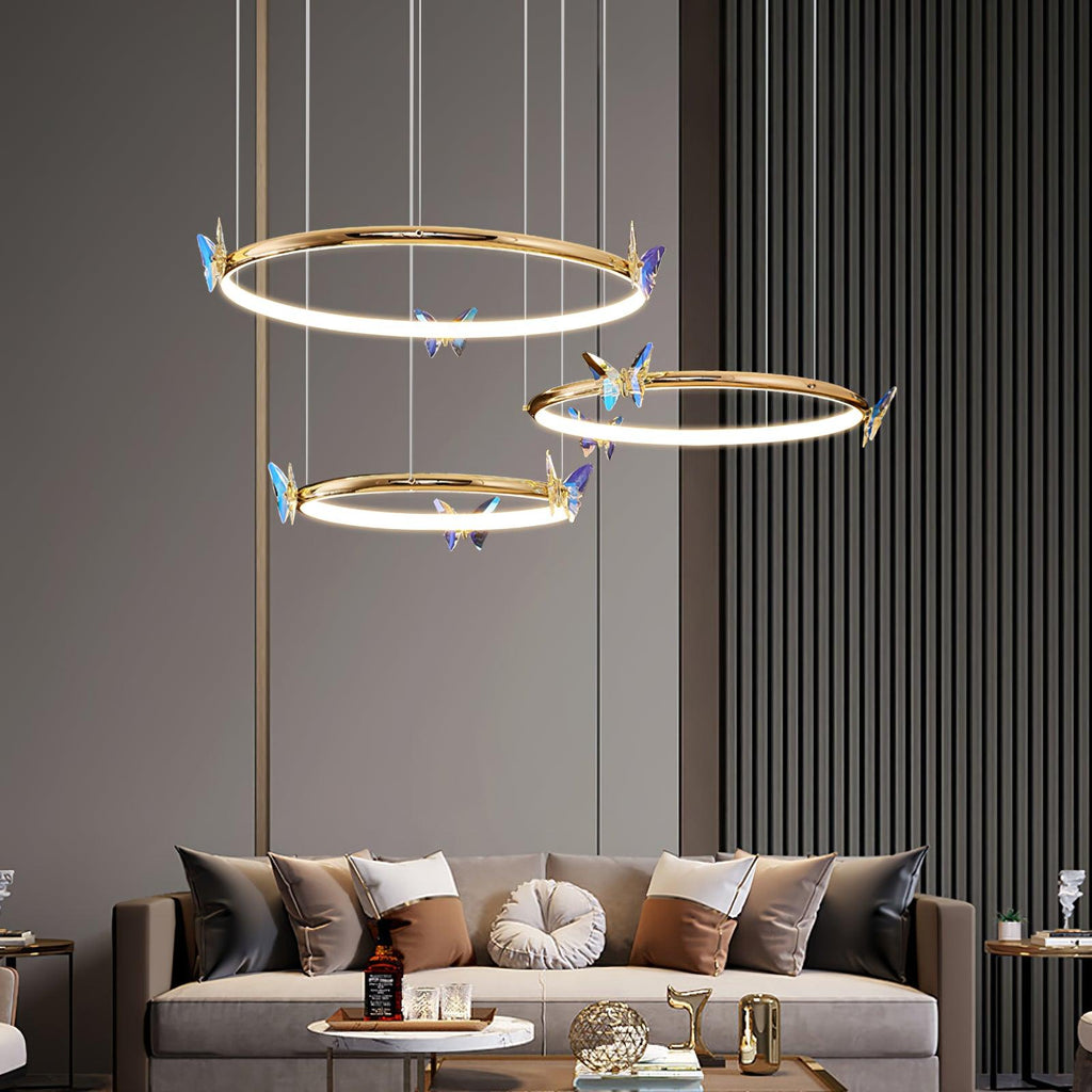 Blue Butterfly Chandelier Chandelier
