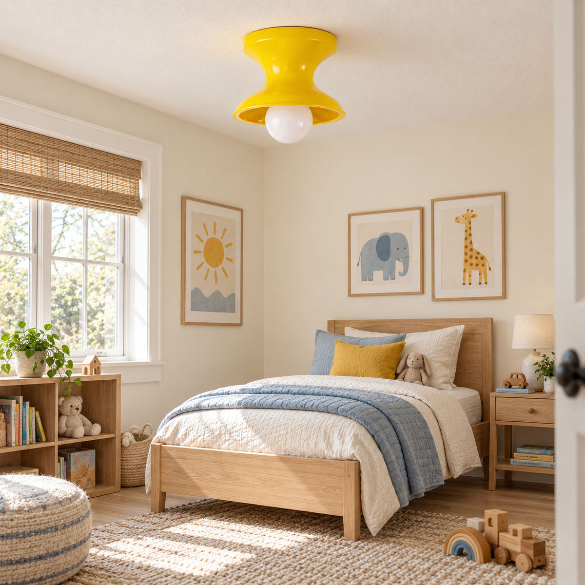 Bobbin Resin Flush Mount Light