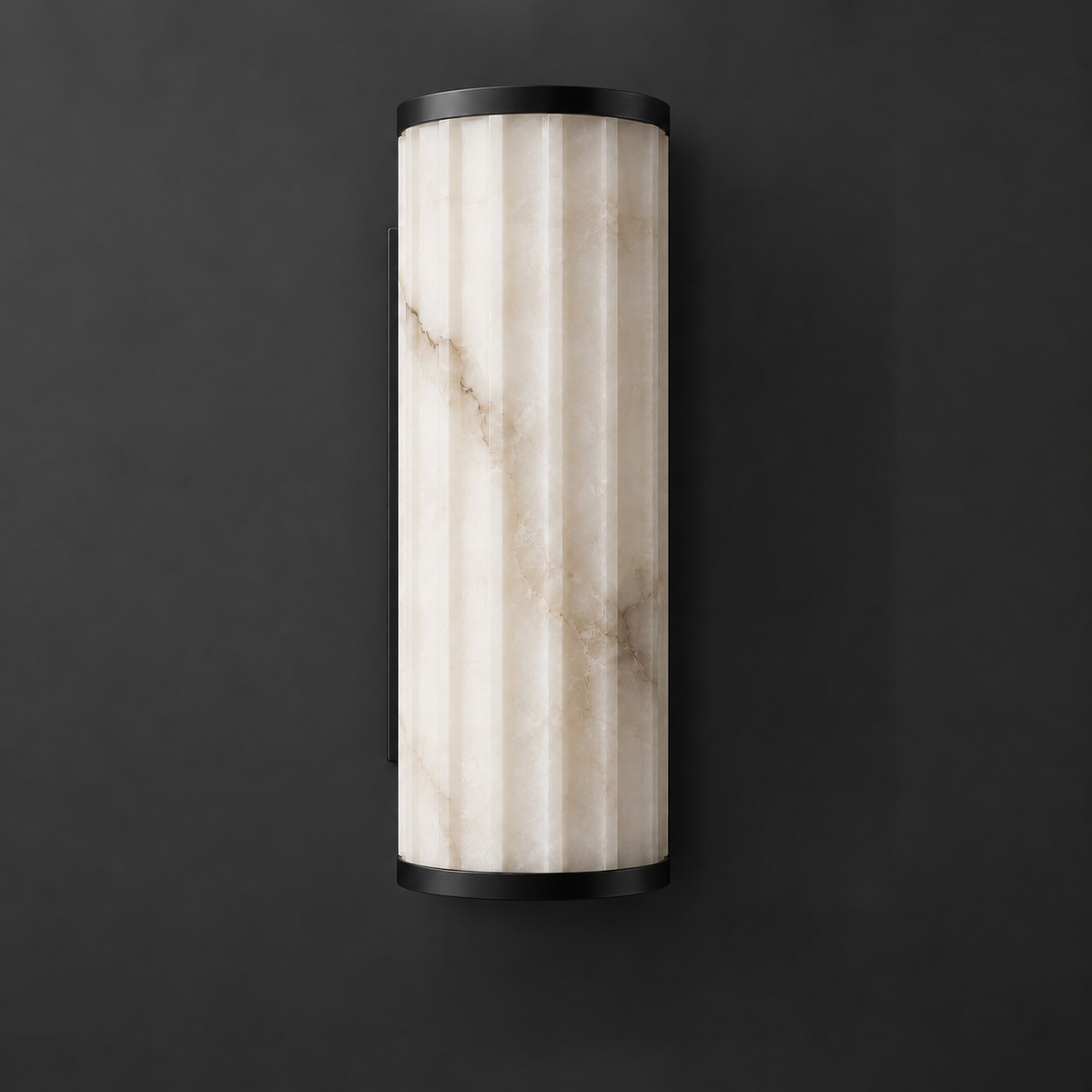 Strivane Fluted Alabaster Wall Sconce