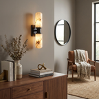 Bobbin Alabaster Wall Sconce