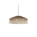 Bohemian Fringe Pendant Lamp ∅ 15.7″ x H 8.6″ / Dia 40cm x H 22cm / Light Brown & White Pendant light