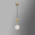 Born Pendant Light ∅ 5.9″ x H 16.7″ / Dia 15cm x H 42.5cm / Polished brass + White Pendant light