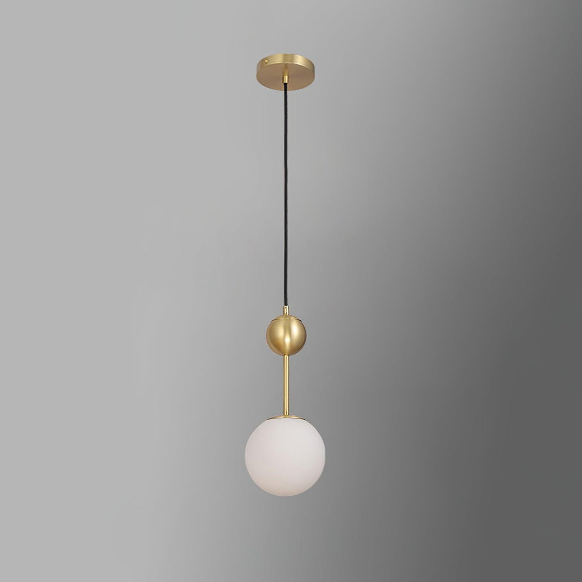 Born Pendant Light ∅ 5.9″ x H 16.7″ / Dia 15cm x H 42.5cm / Polished brass + White Pendant light