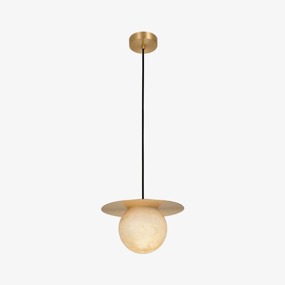 Borra Pendant Light ∅ 10.2″ x H 6.3″ / Dia 26cm x H 16cm / Brass + White Pendant light