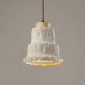 Boulder Pendant Light ∅ 6.7″ x H 7.3″ / Yellow Travertine & Wood Color Pendant light