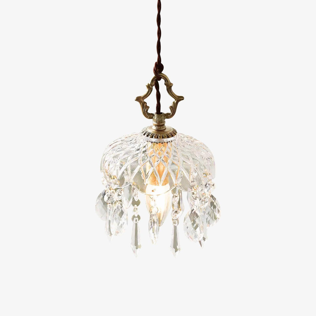 Bowl Shade Pendant Lamp ? 5.9″ x H 7.9″ / Dia 15cm x H 20cm / Brass + Clear Pendant light