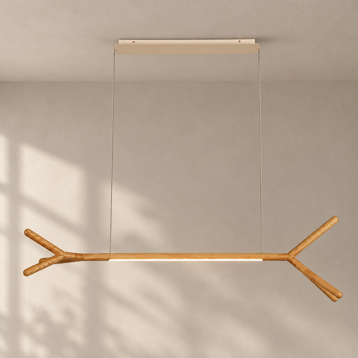 Branch Wood Linear Pendant Light