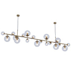 Brass Glass Globe Chandelier Chandelier