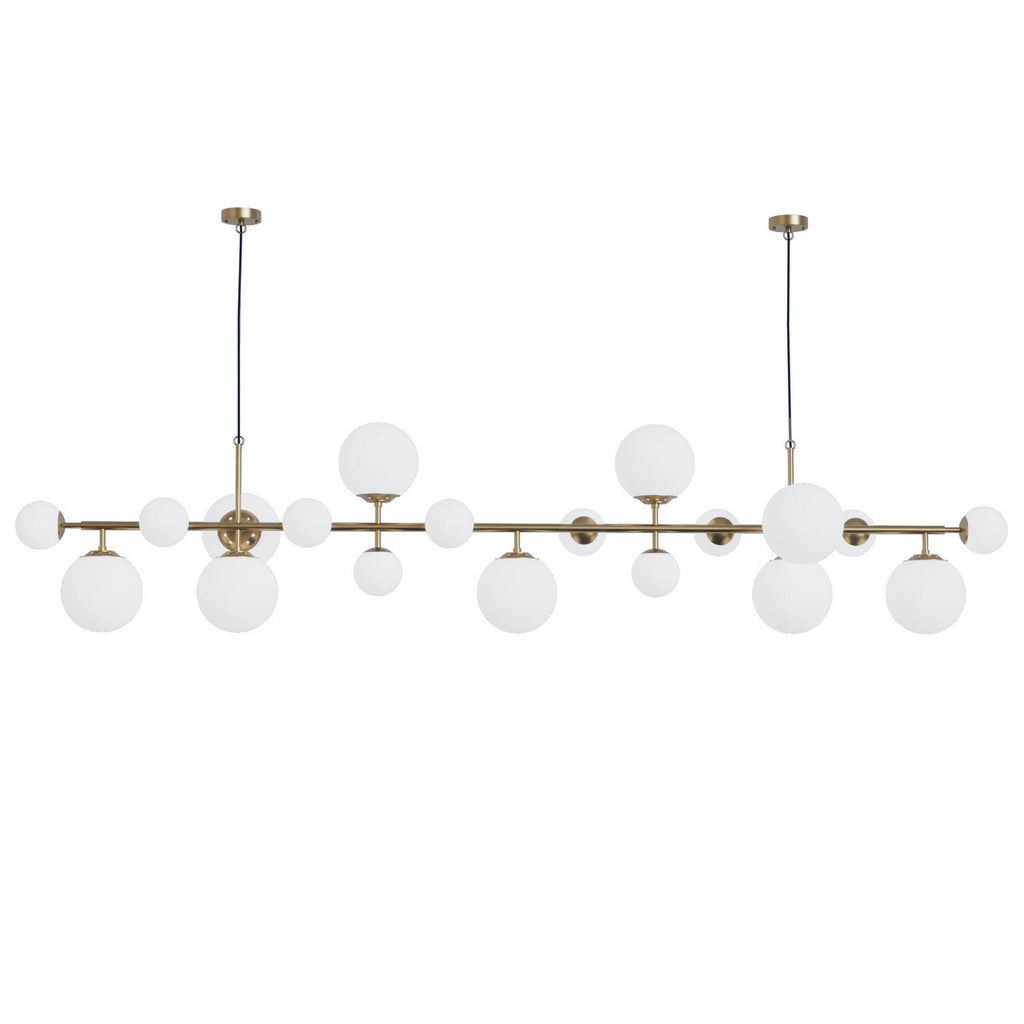 Brass Glass Globe Chandelier Chandelier