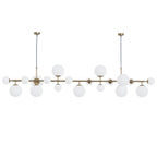 Brass Glass Globe Chandelier Chandelier