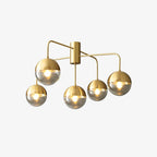 Brass Globulars Ceiling Lamp ∅ 31.5″ x H 17.3″/ Dia 80cm x H 44cm / Plated Brass Ceiling lamp