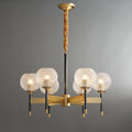 Breton Chandelier 6 heads ∅ 27.2″ x H 20.1″ / Dia 69cm x H 51cm / Brass Chandelier