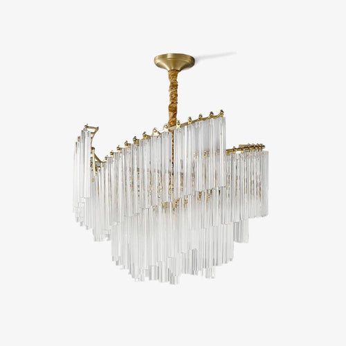 Brinicle Chandelier ∅ 23.6″ x H 18.1″ / Dia 60cm x H 46cm / Brass & Clear Crystal Chandelier