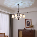 Bronze Bell Glass Chandelier