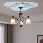 Bronze Bell Glass Chandelier