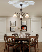 Bronze Bell Glass Chandelier