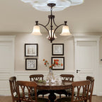 Bronze Bell Glass Chandelier